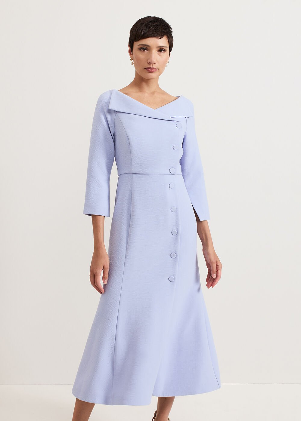 Sienna Tux Dress Pale Blue