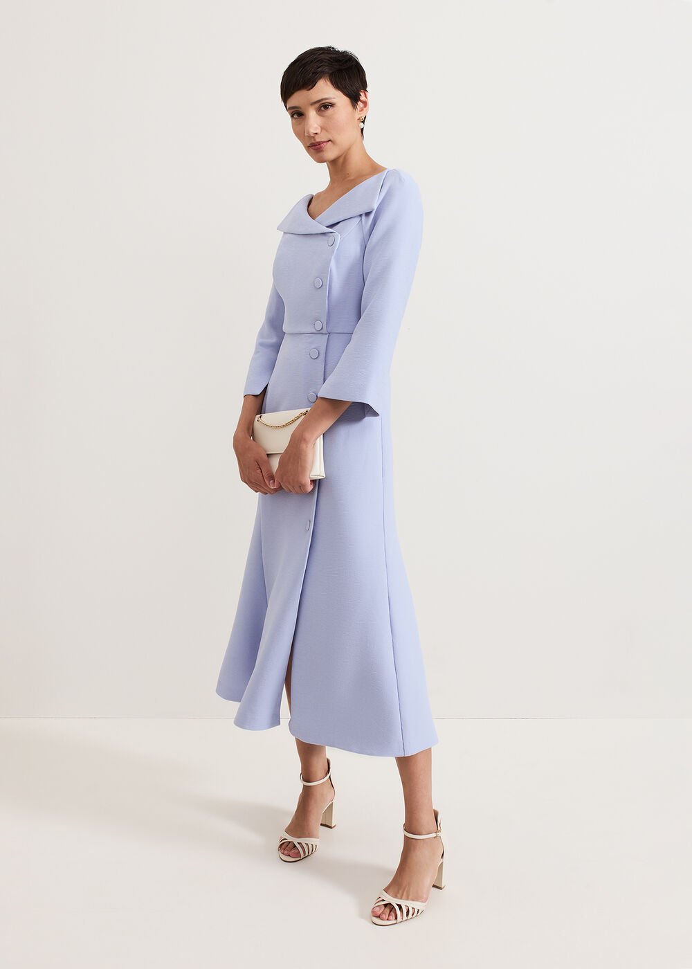 Sienna Tux Dress Pale Blue