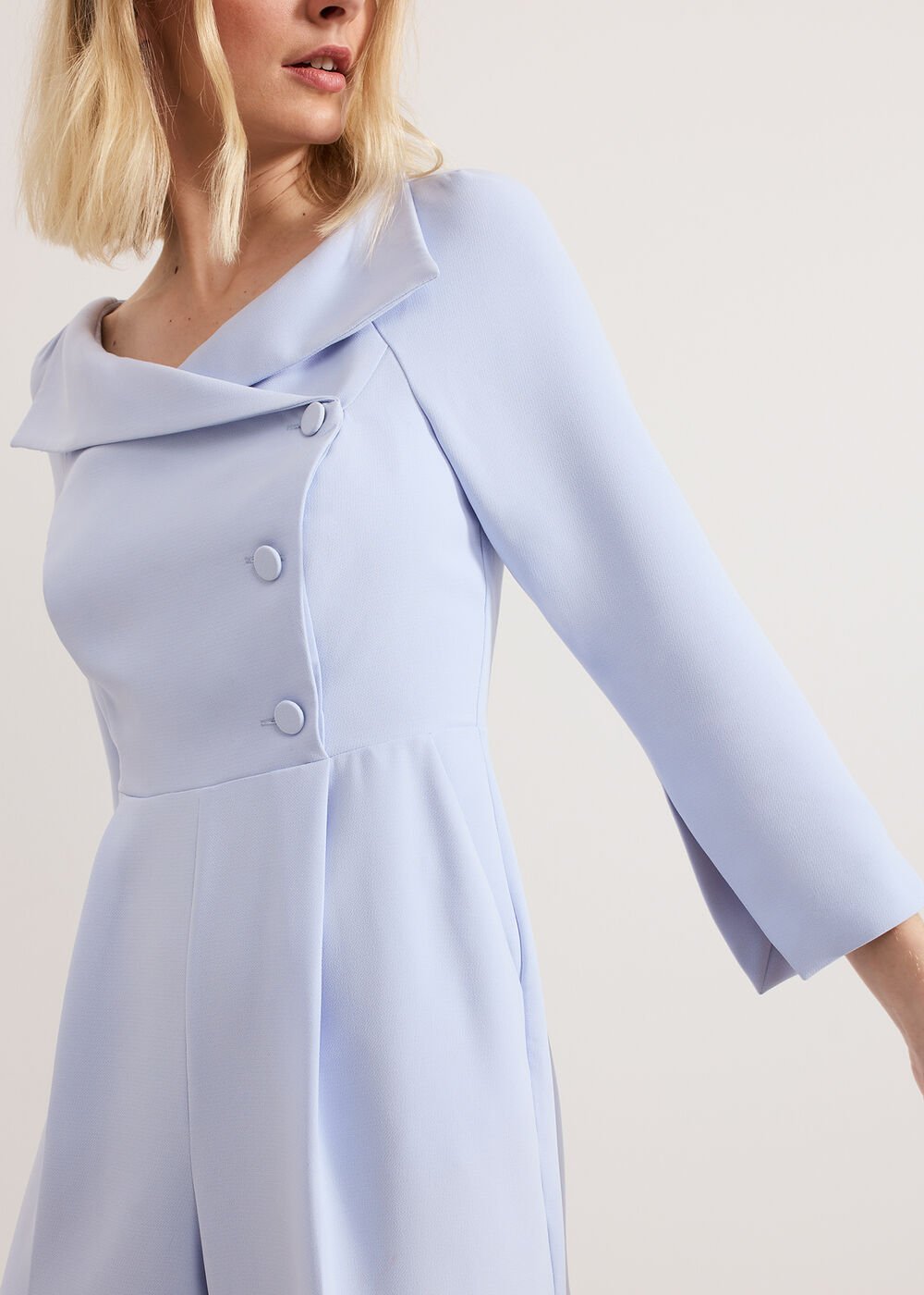 Sienna Tux Jumpsuit Blue