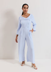 Petite Sienna Jumpsuit Blue