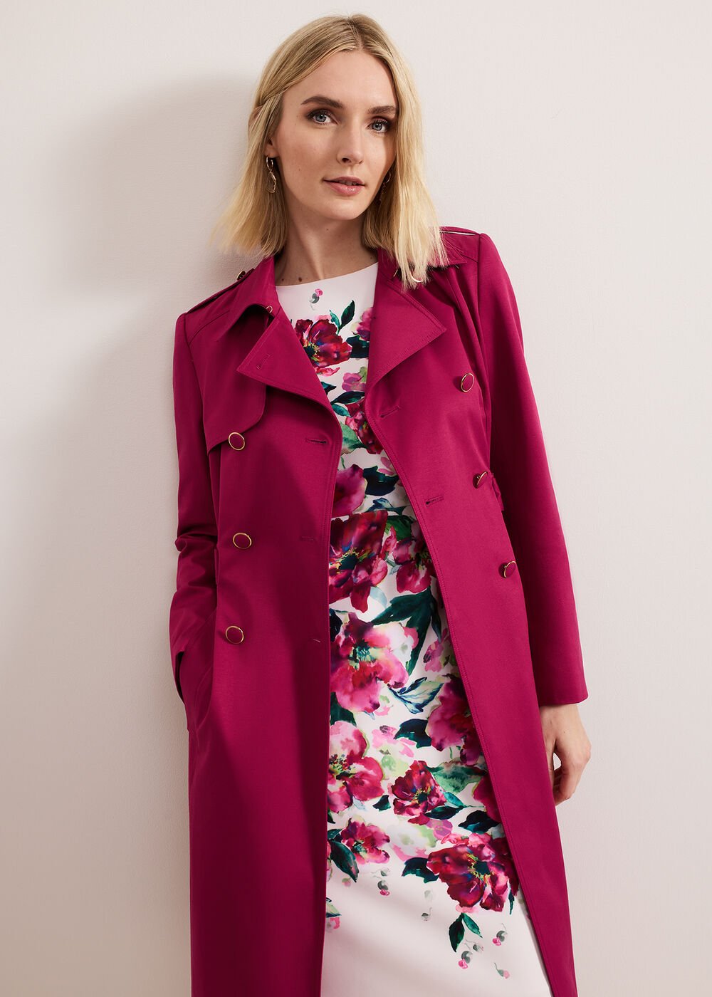 Cheryl Trench Coat Pink