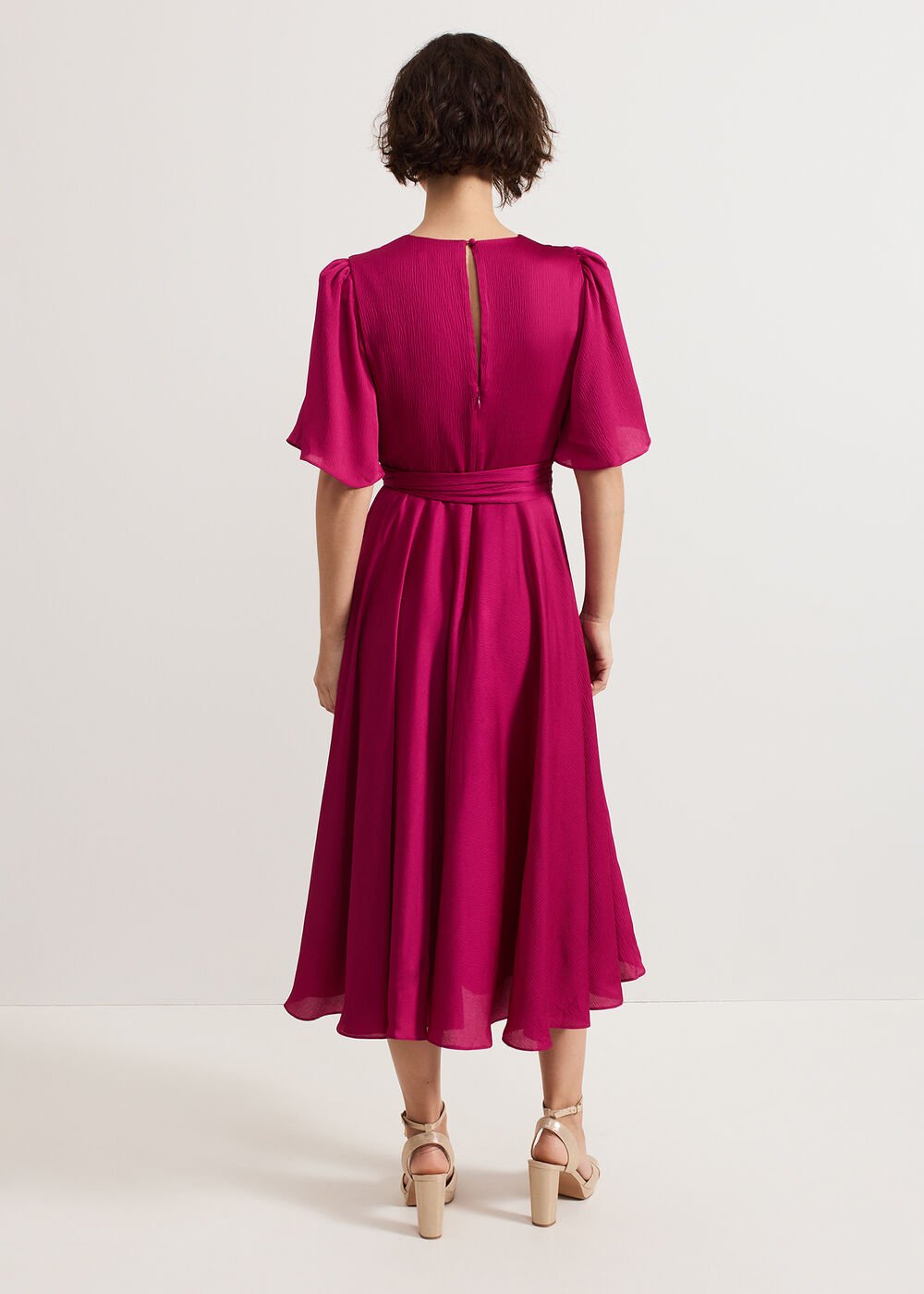 Abbie Textured Dress Pink