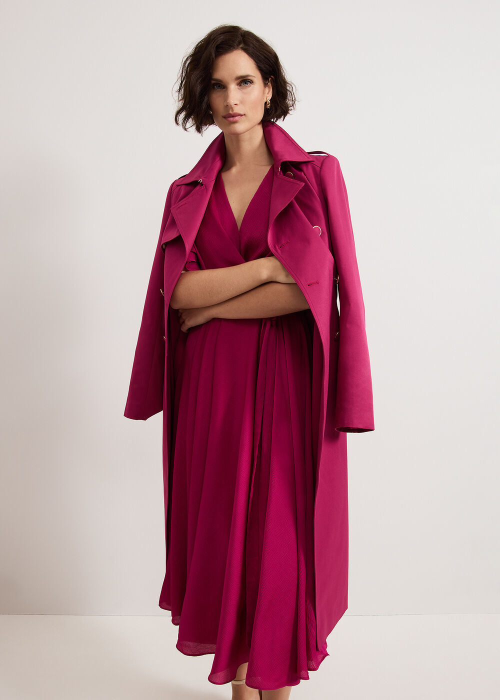 Abbie Textured Dress Pink