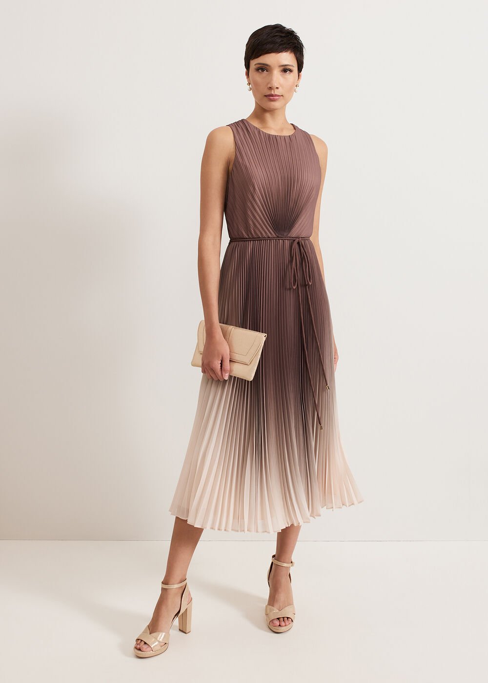 Simara Ombre Dress Latte