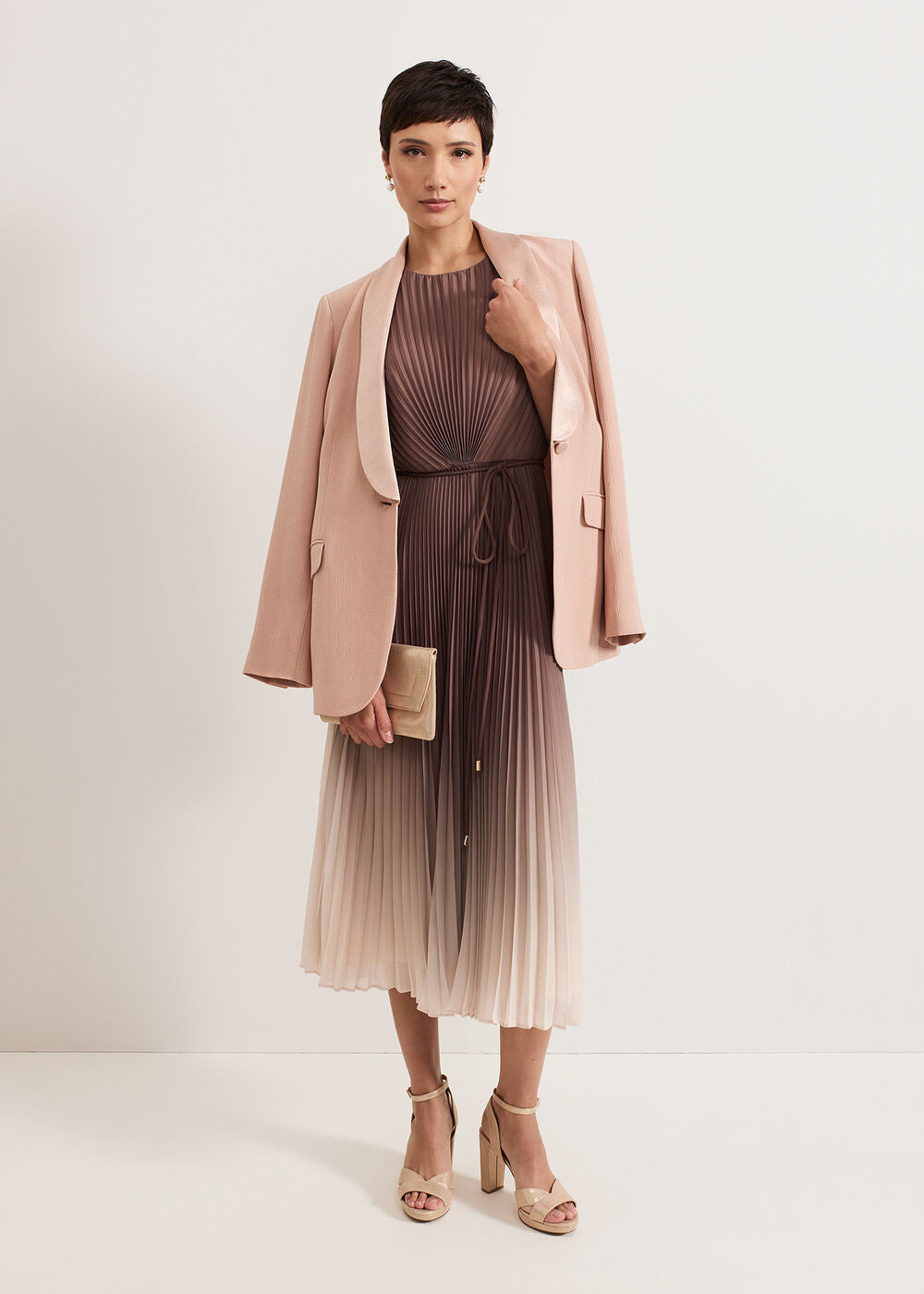 Simara Ombre Dress Latte