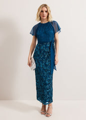 Talia Sequin Dress Teal