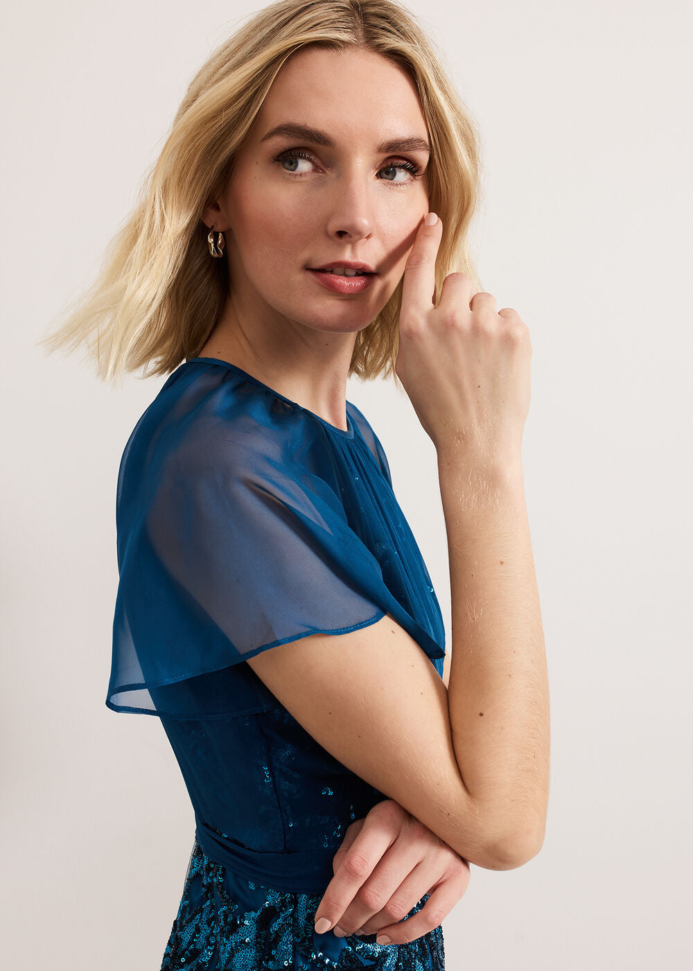 Talia Sequin Dress Teal