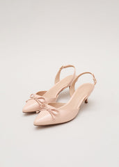 Bow Kitten Heel Pale Pink