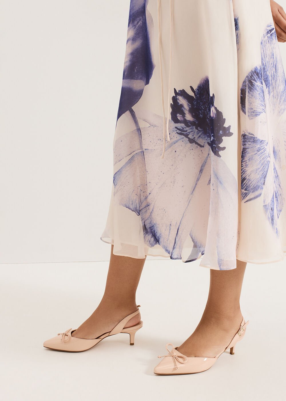 Bow Kitten Heel Pale Pink
