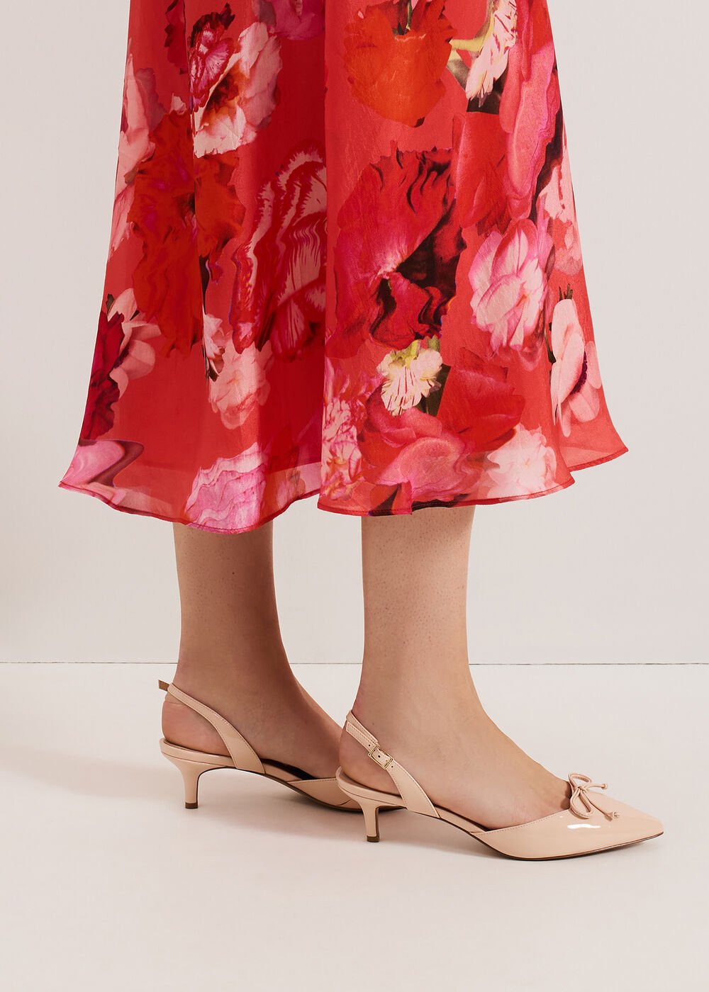 Bow Kitten Heel Pale Pink