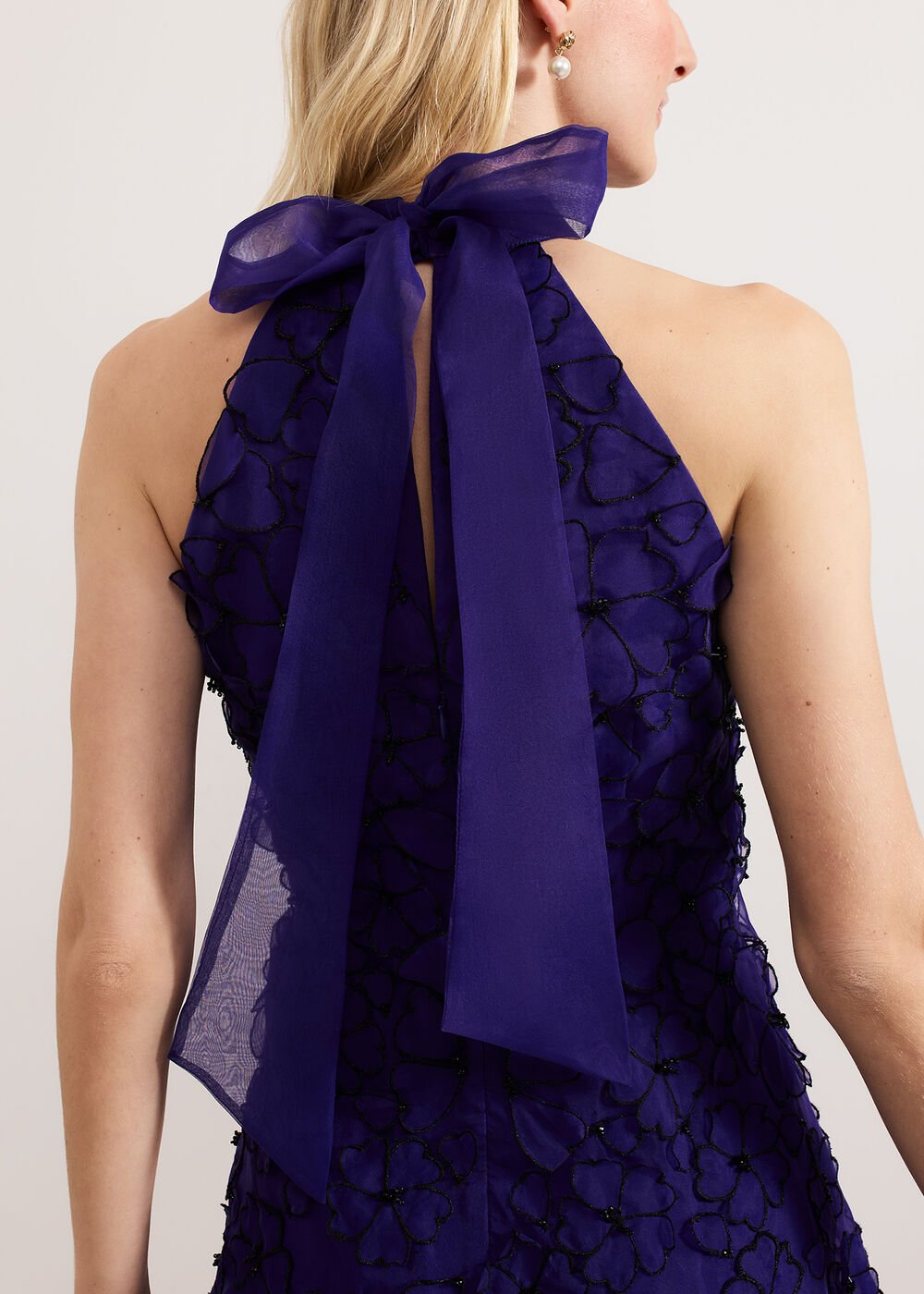 Georgie Beaded Dress Purple