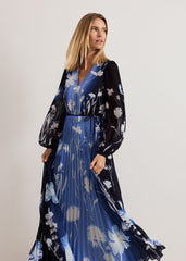 Annie Floral Maxi Dress Blue