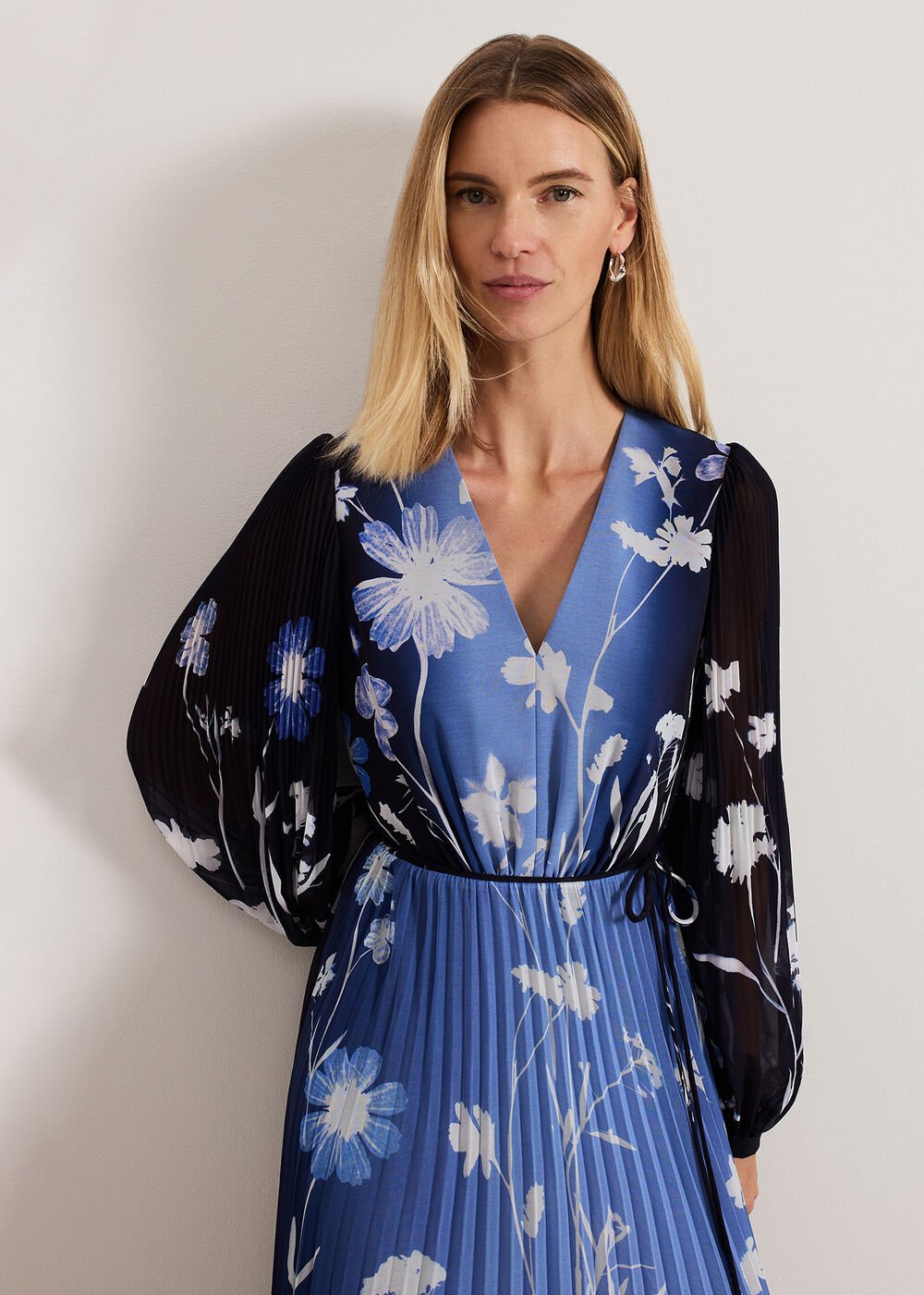 Annie Floral Maxi Dress Blue