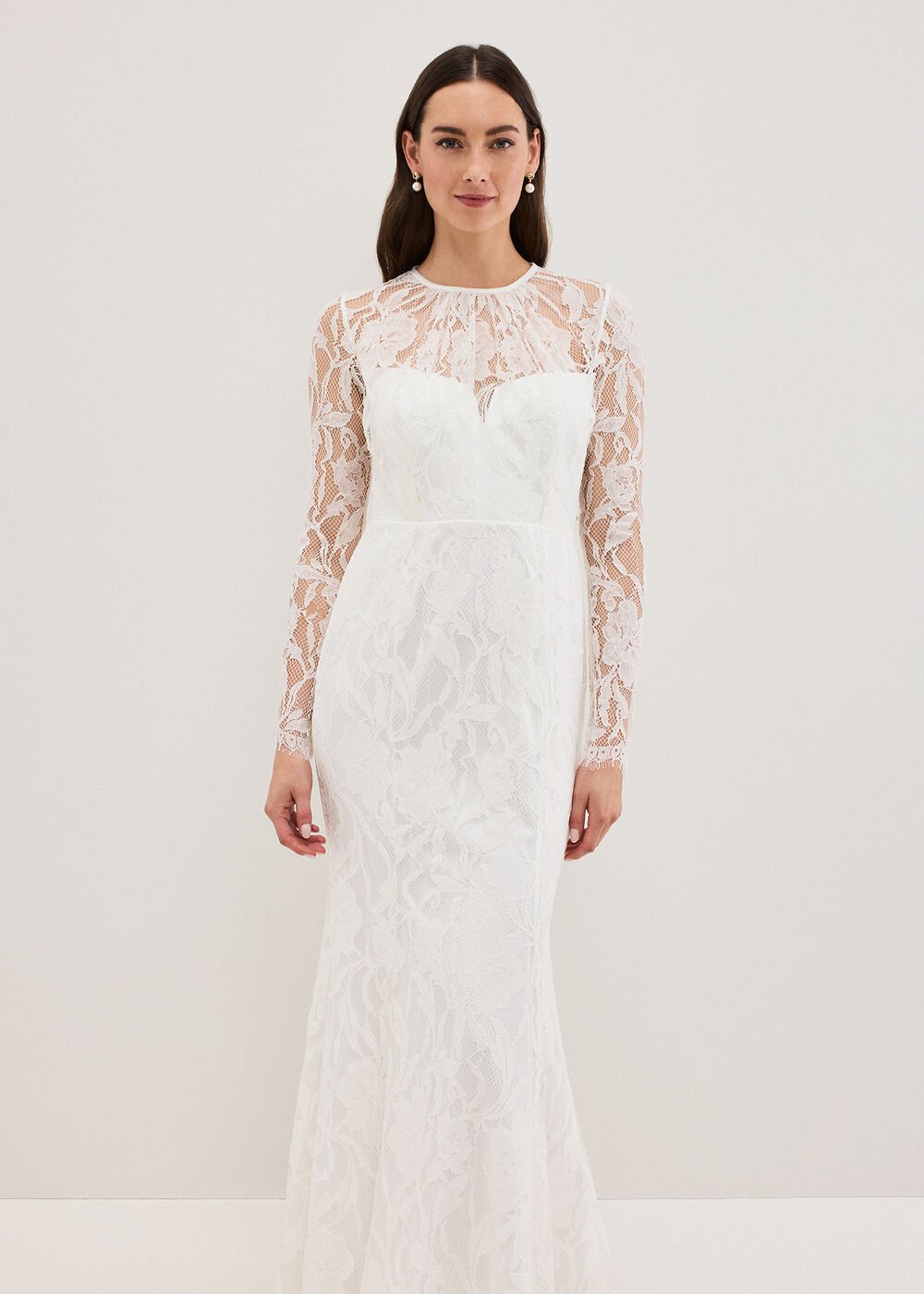 Aneeta Lace Wedding Dress Ivory