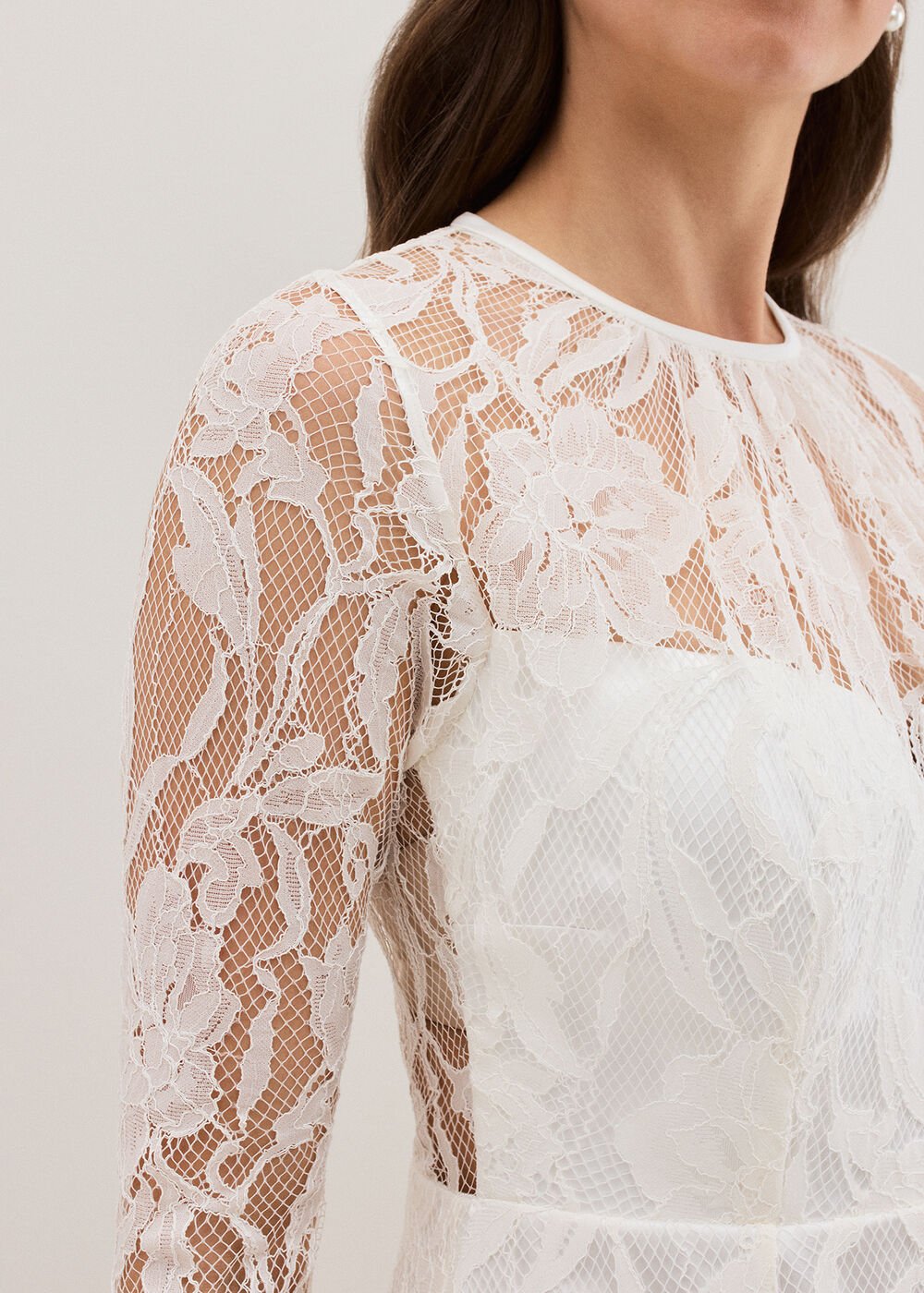 Aneeta Lace Wedding Dress Ivory