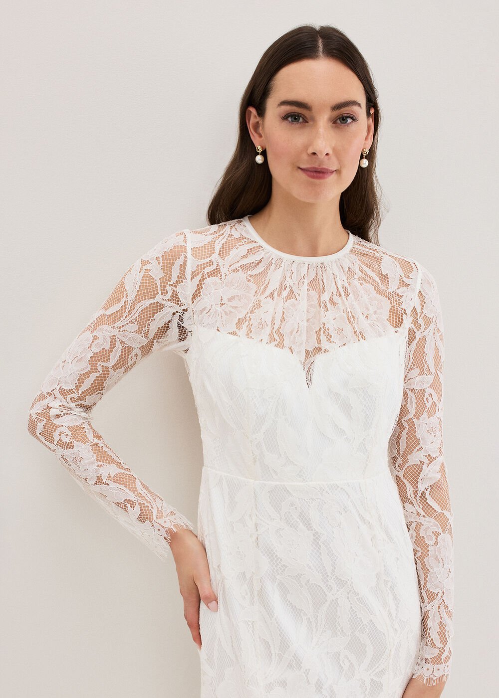 Aneeta Lace Wedding Dress Ivory