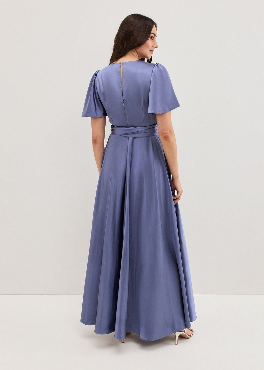 Elisa Satin Maxi Dress Lilac