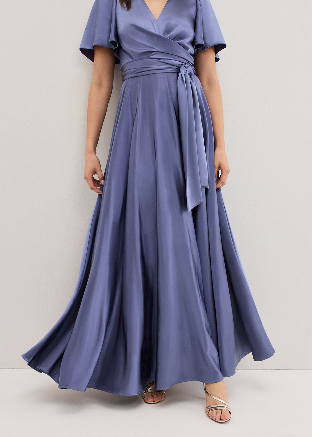 Elisa Satin Maxi Dress Lilac