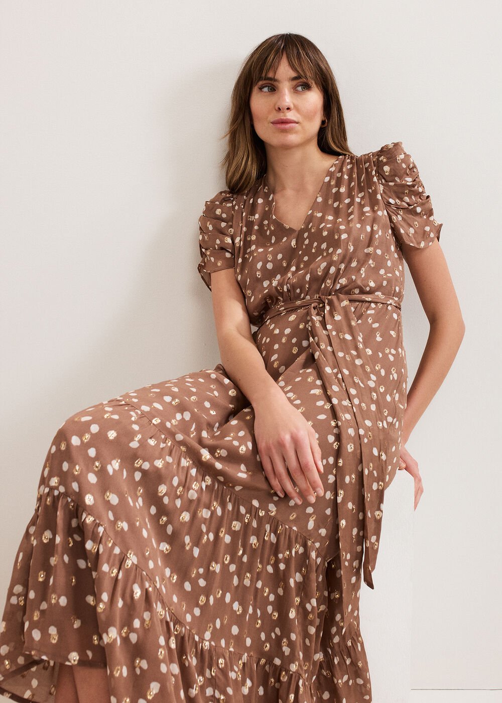 Amy Spot Midi Dress Multi