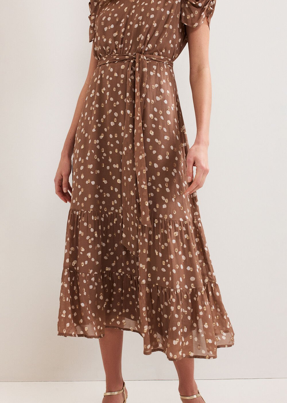 Amy Spot Midi Dress Multi