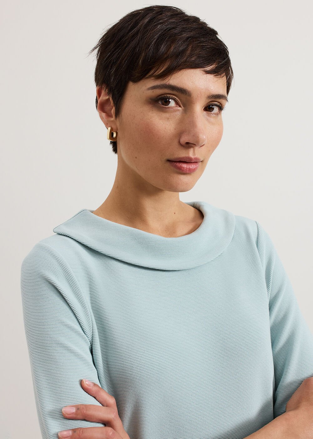 Remy Textured Top Eau De Nil