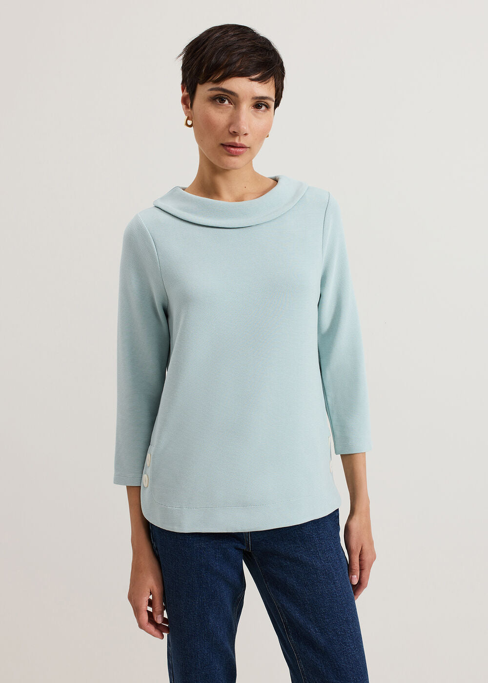 Remy Textured Top Eau De Nil