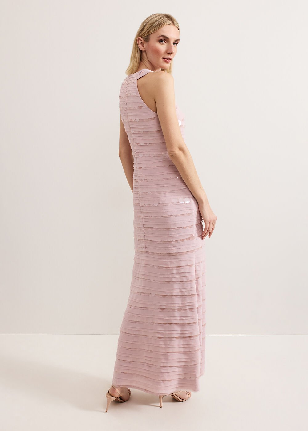 Amitis Sequin Dress Antique Rose