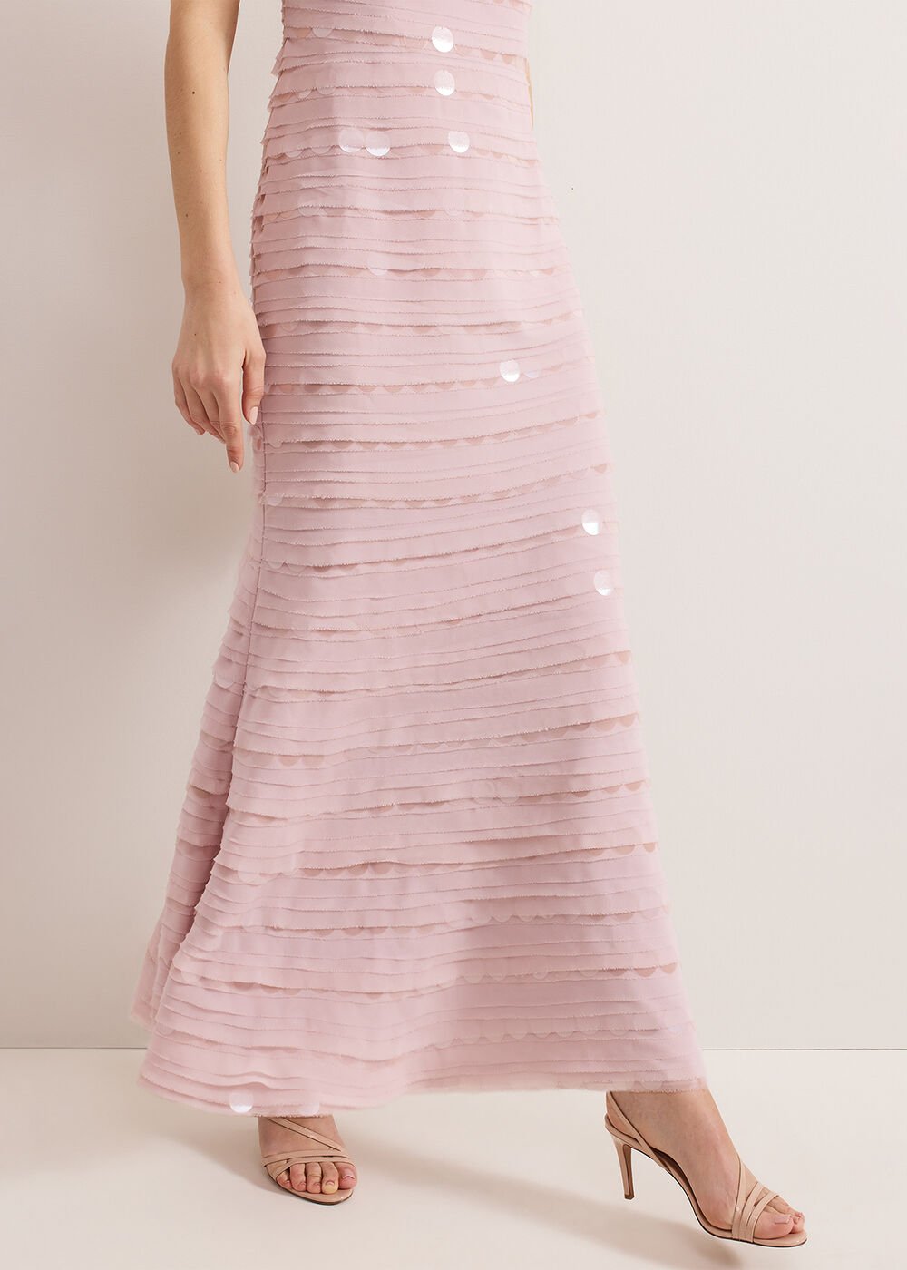 Amitis Sequin Dress Antique Rose