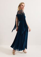 Mavery Beaded Dress Teal