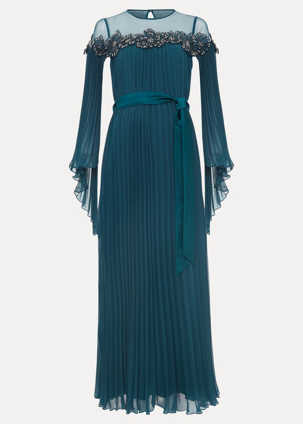 Mavery Beaded Dress Teal