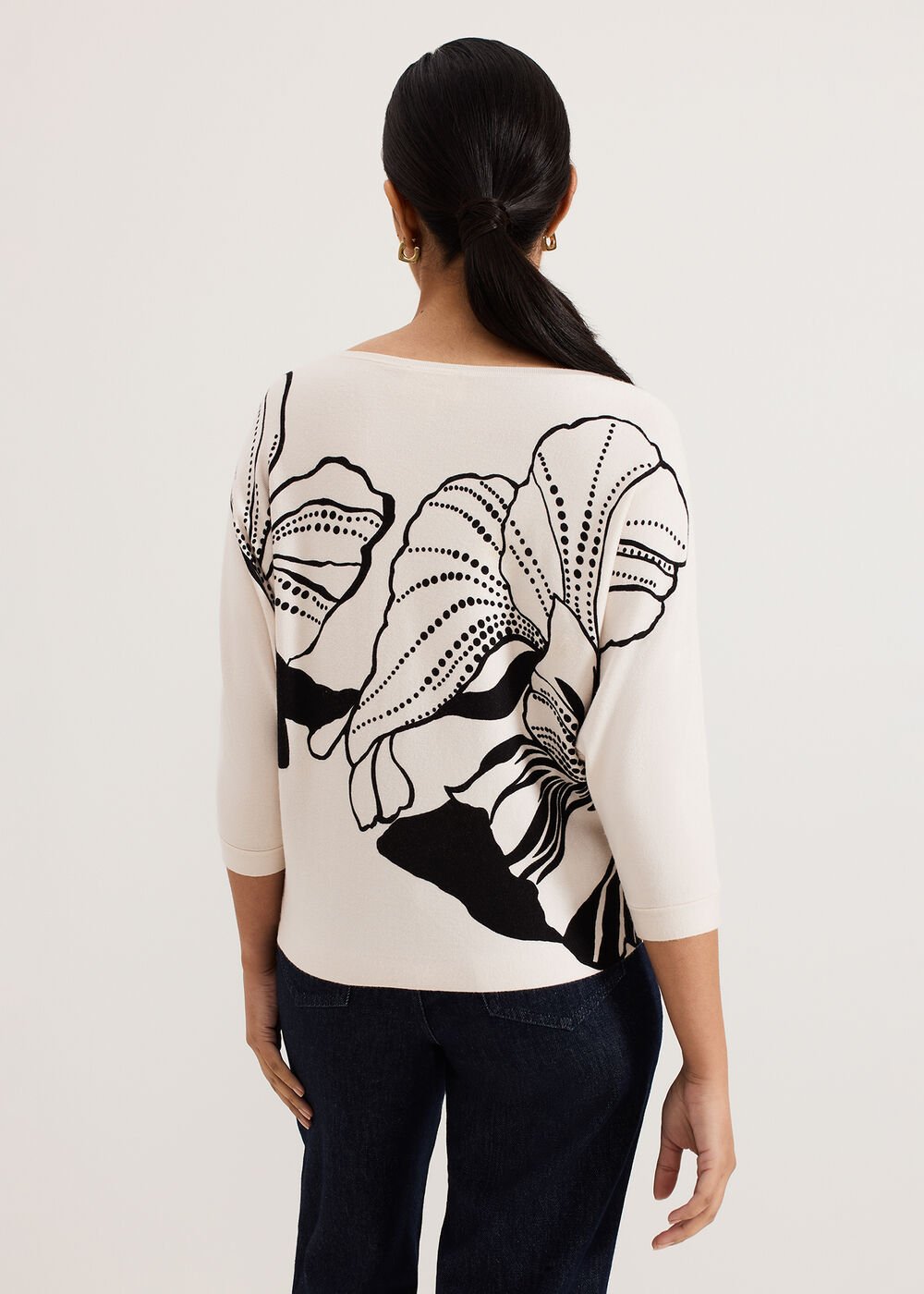 Petite Poppie Top Black/Ivory
