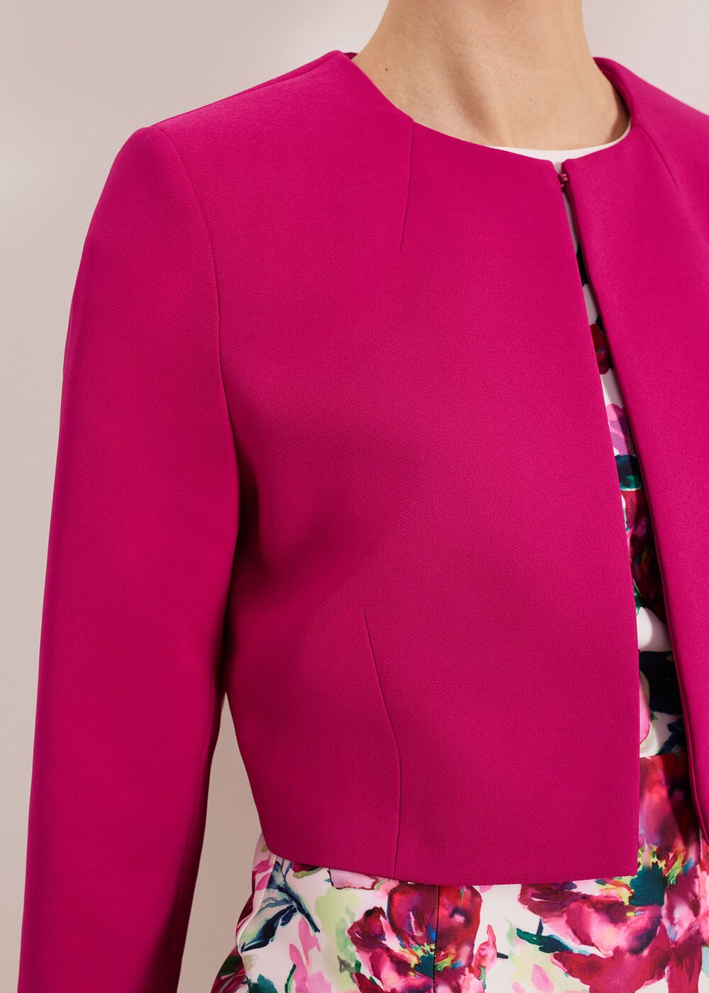 Phoebe Crop Jacket Pink