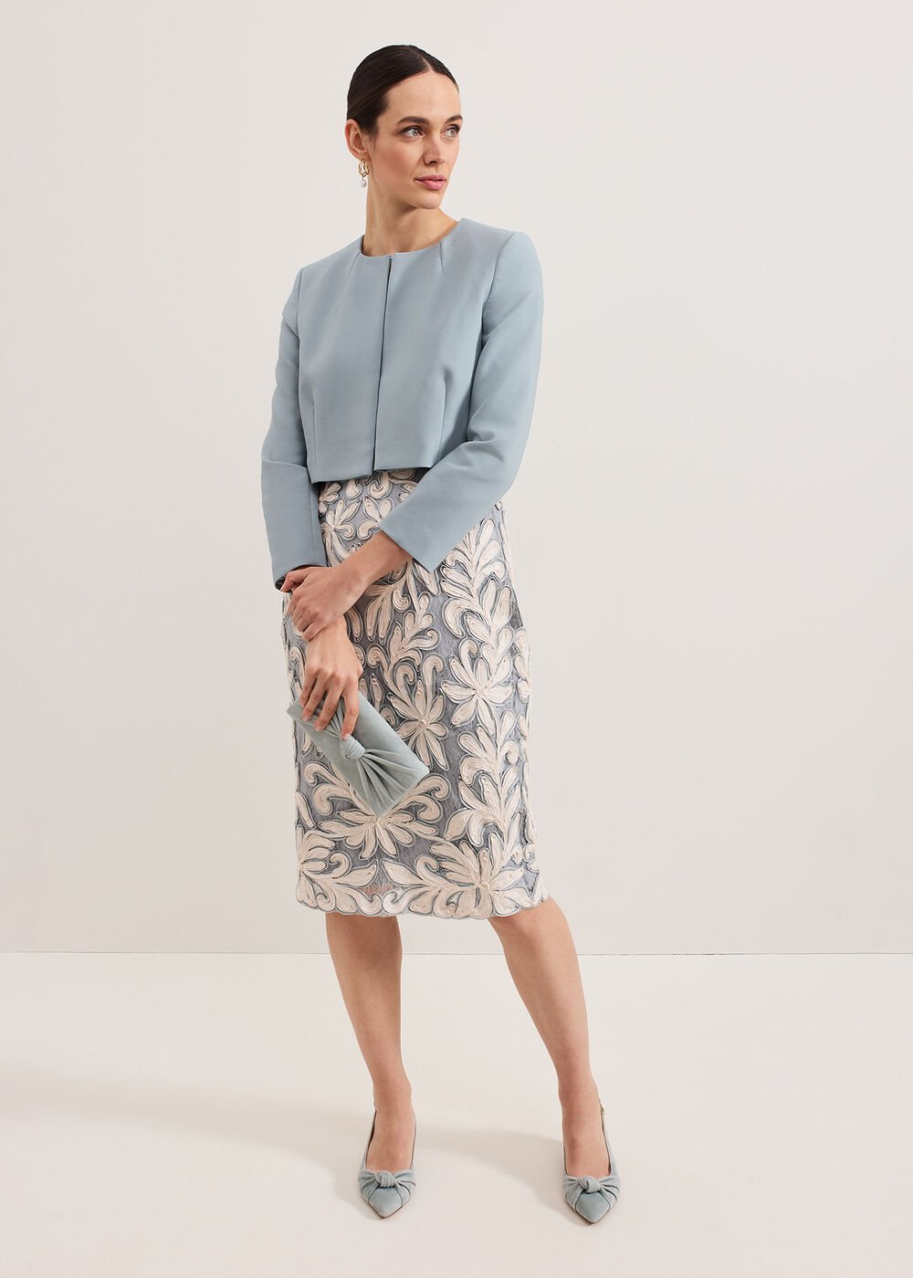 Phoebe Crop Jacket Eau De Nil