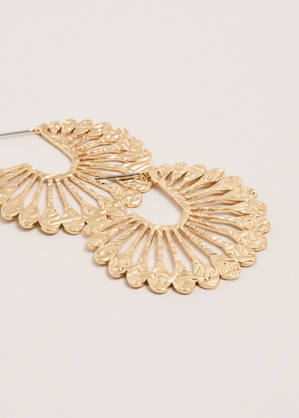 Sunray Hoop Earrings Gold