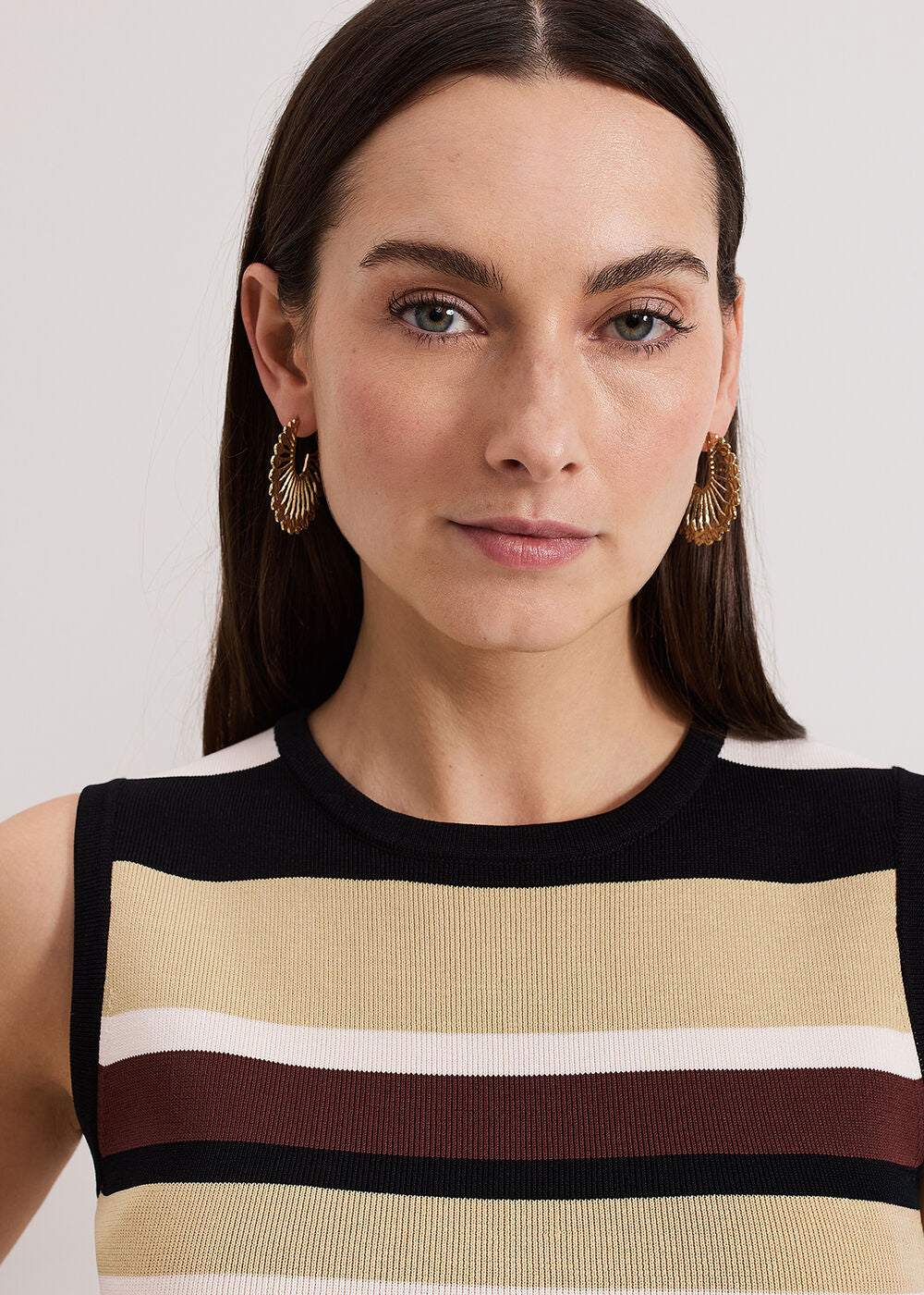 Sunray Hoop Earrings Gold