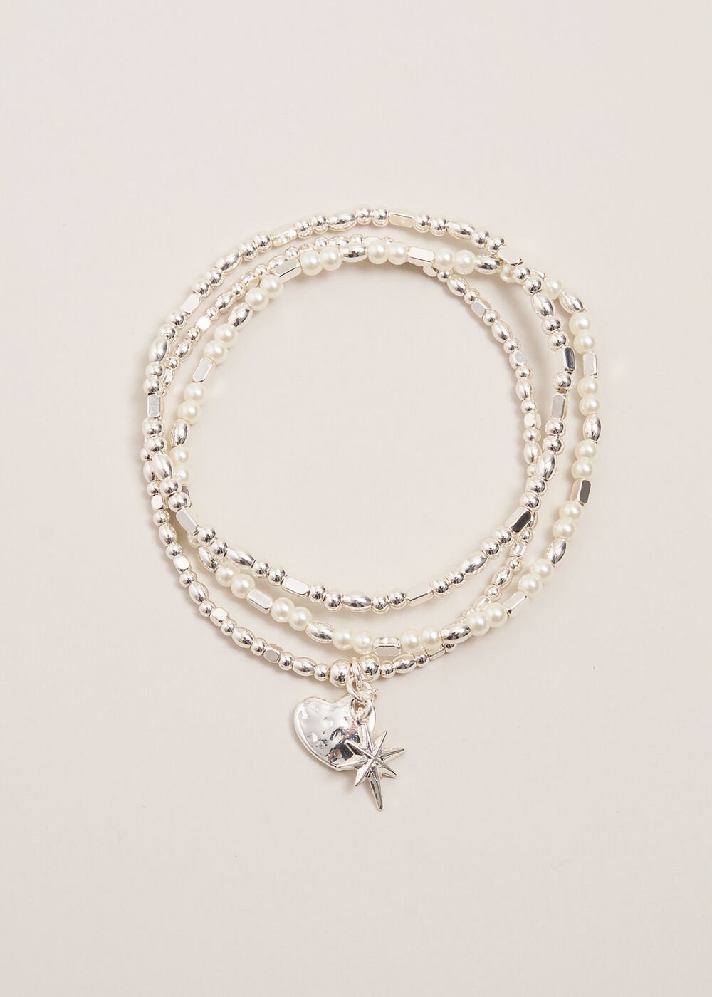 Beaded Bracelet Silver