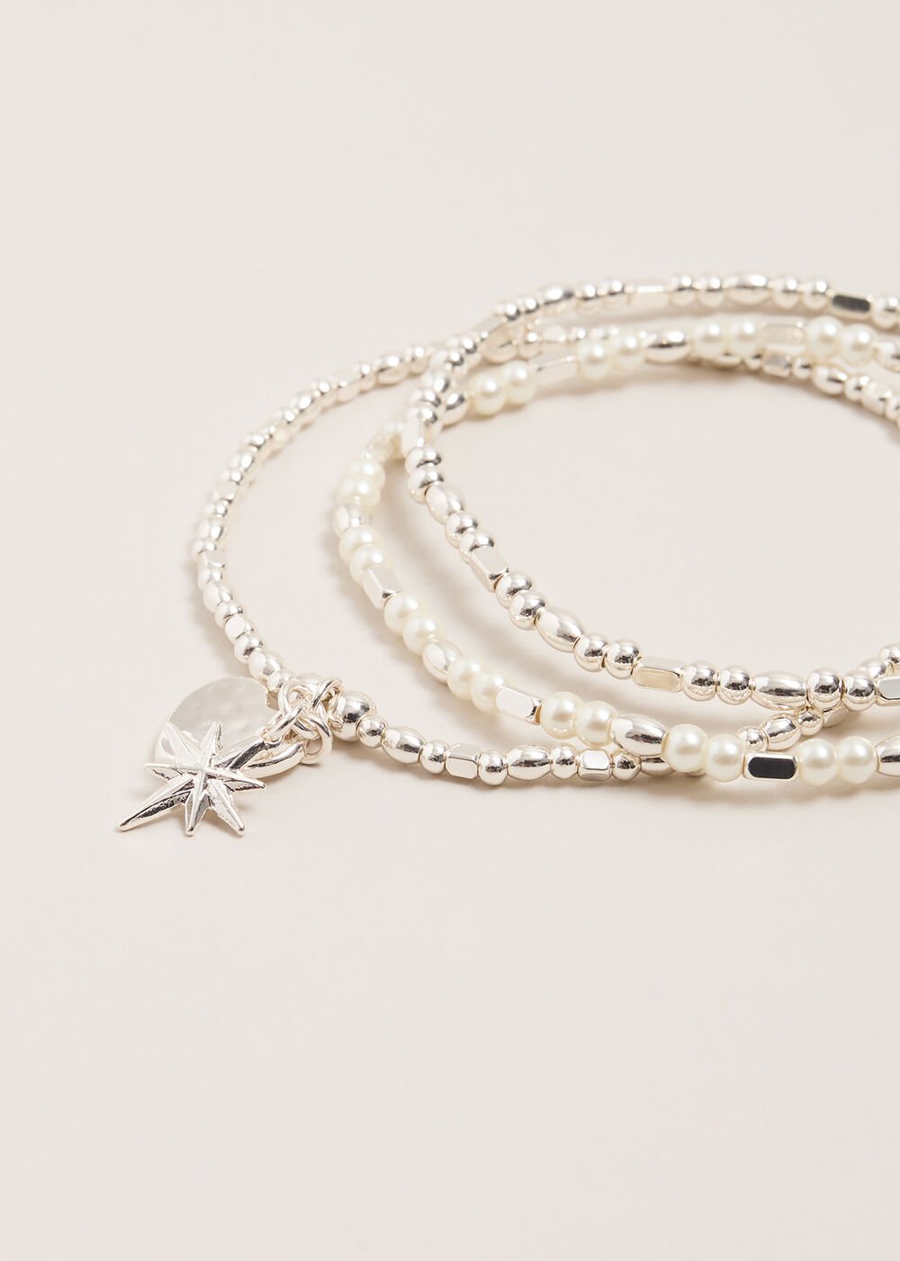 Beaded Bracelet Silver
