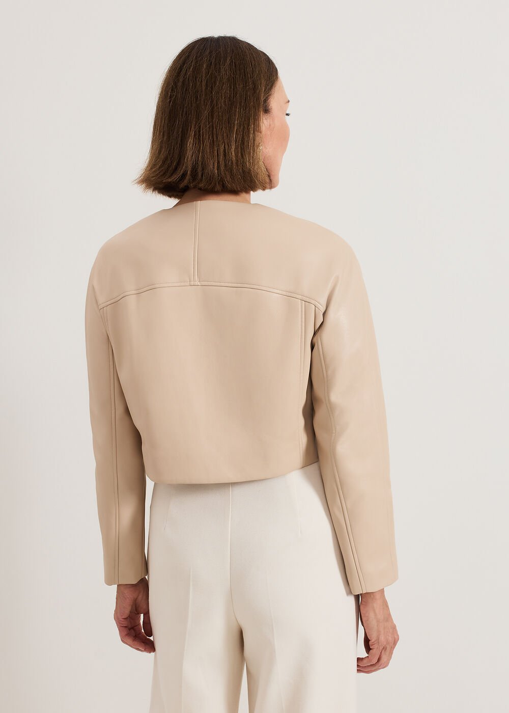 Sylvia PU Jacket Neutral