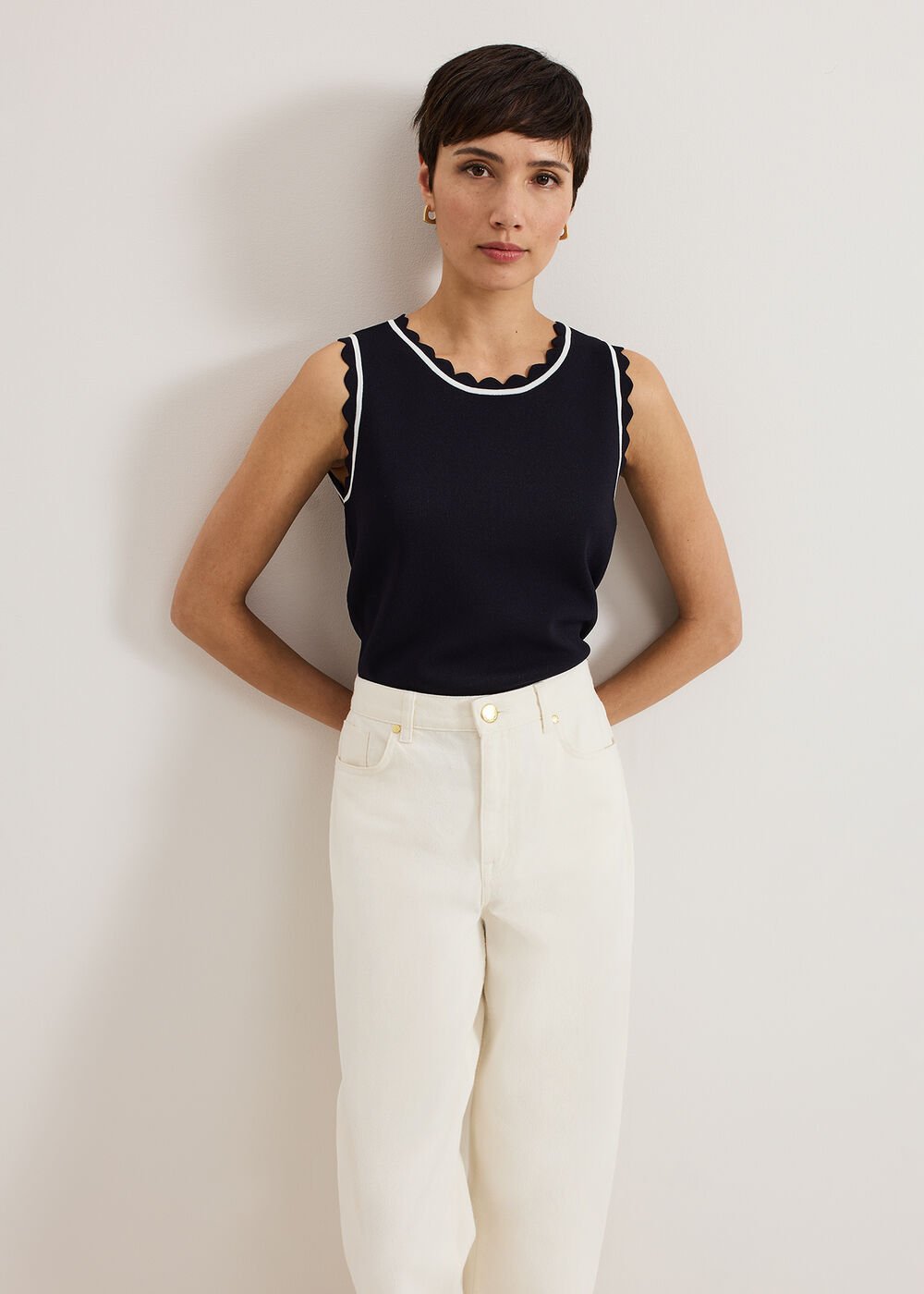 Sophia Barrel Jeans Cream