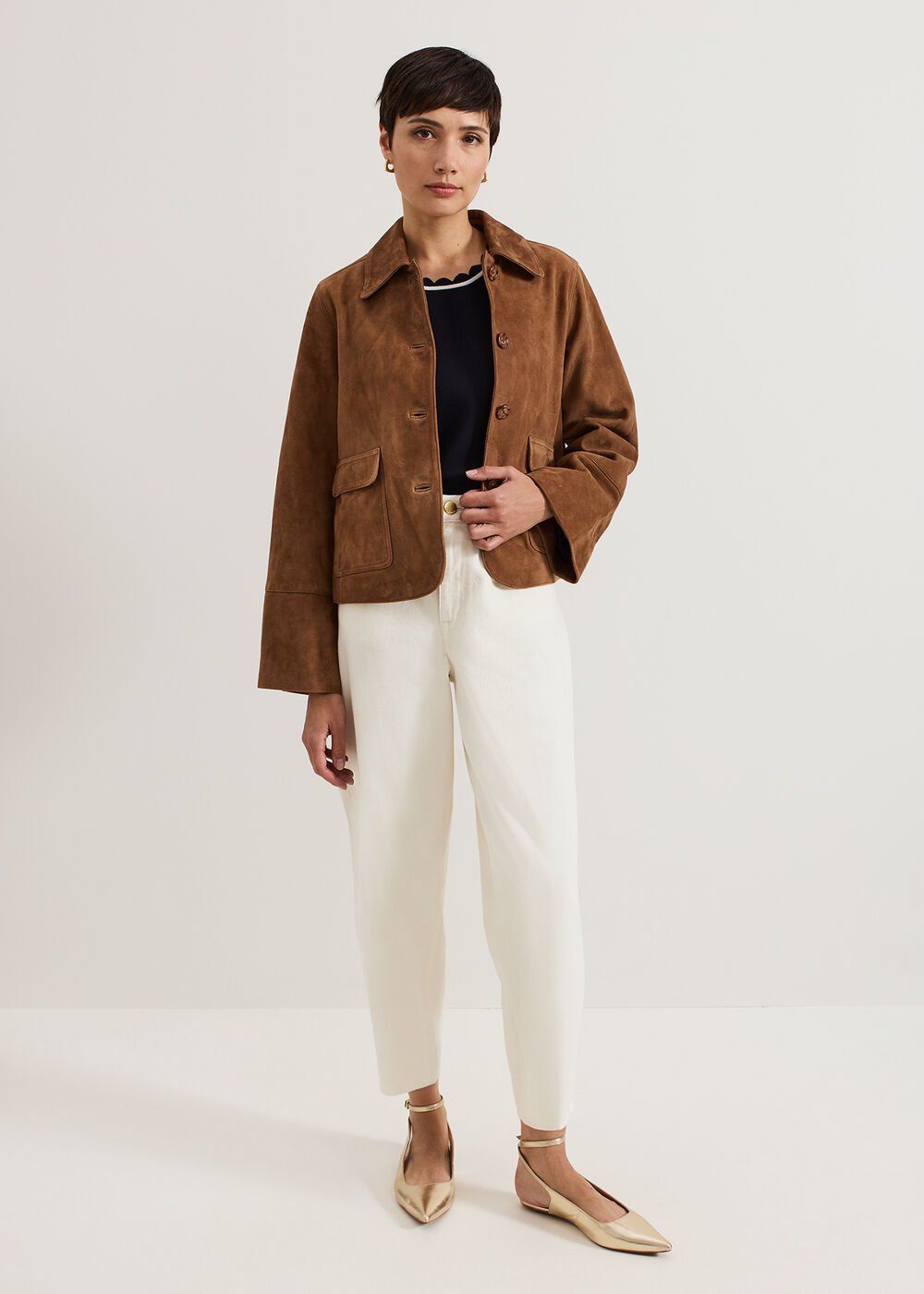 Sophia Barrel Jeans Cream