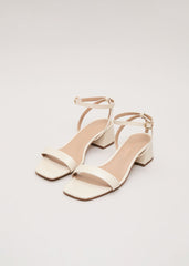 Patent Block Sandal Ivory
