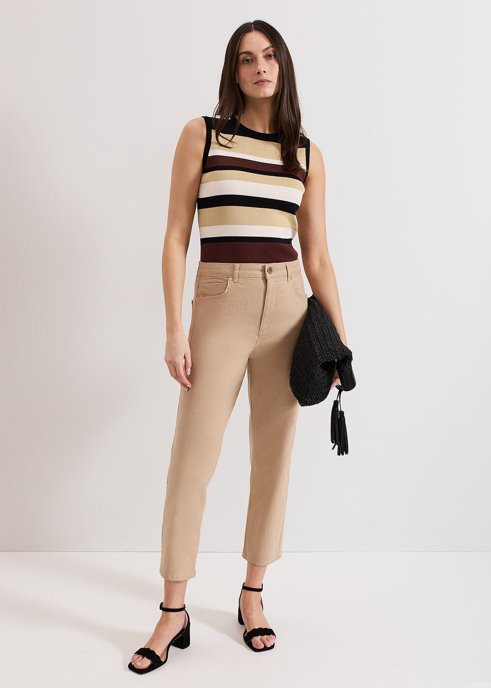 Lindsey Cropped Jean Camel