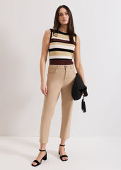 Lindsey Cropped Jean Camel