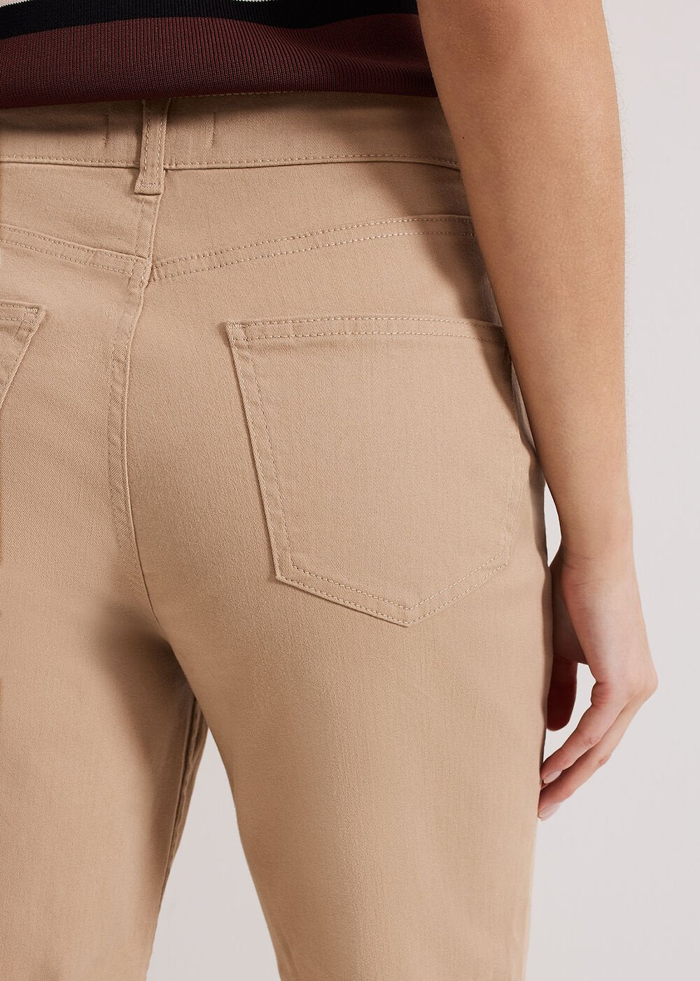 Lindsey Cropped Jean Camel