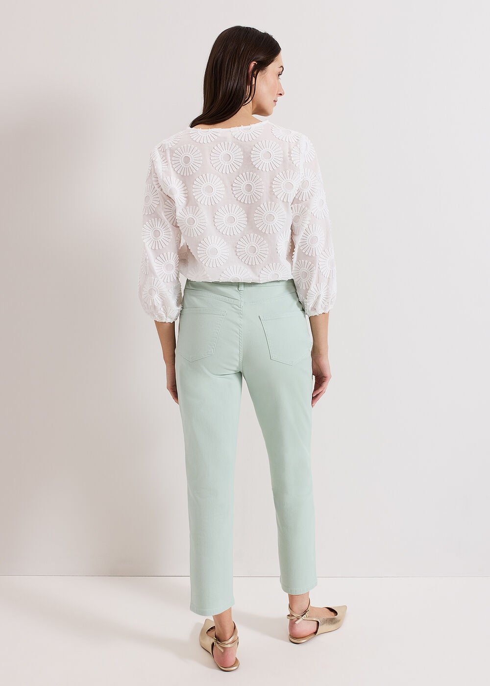 Lindsey Cropped Jean Pale Green