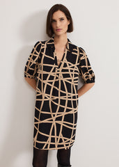 Darlia Ribbon Tunic Dress Camel