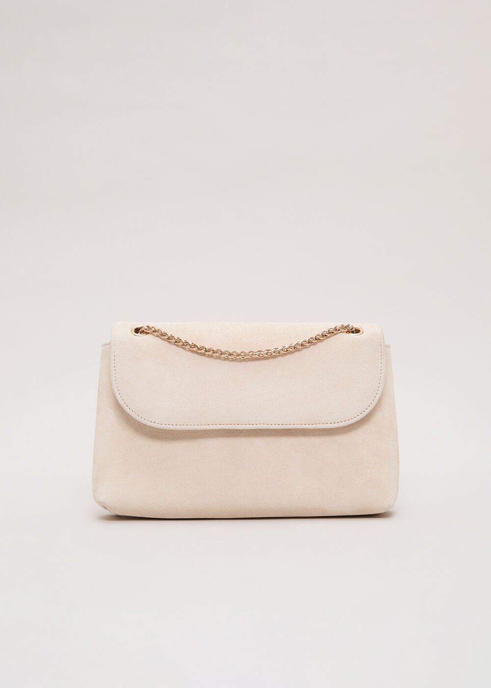 Suede Chain Clutch Neutral