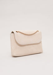 Suede Chain Clutch Neutral