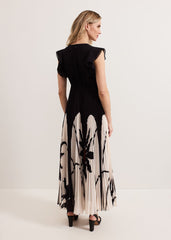 Uma Maxi Dress Black Multi