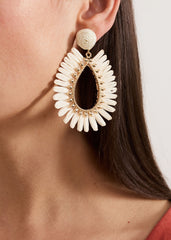 Raffia Earrings Ivory